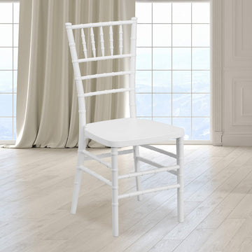 Matte White Resin Ballroom Chair