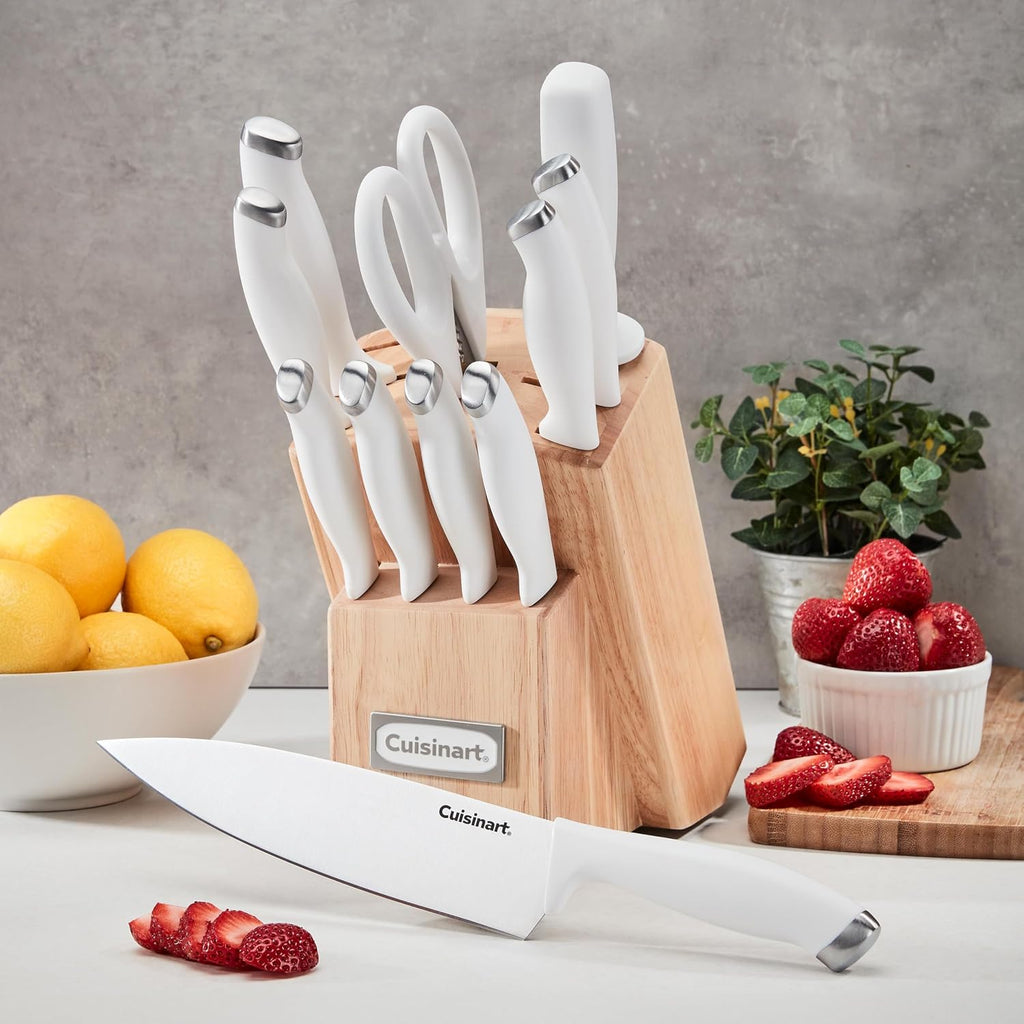 Block Knife Set, 12pc Cutlery Knife Set with Steel Blades for Precise Cutting, Lightweight, Stainless Steel, Durable