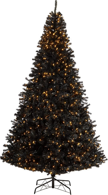 Prelit Black Artificial Christmas Tree Holiday Decor
