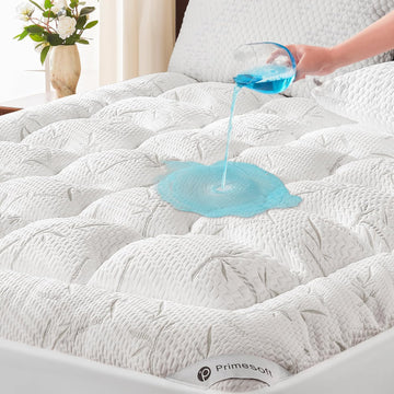 Full Mattress Topper, Thick Pillow Top Mattress Pad,Up to 21 Inch Deep Pocket, Soft Breathable Mattress Pad for Back