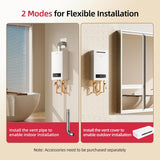Tankless Water Heater Propane, Indoor or Outdoor Convertible Installation, Max 5.1 GPM 120, 000 BTU