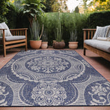 Medallion Outdoor Rug 5x7 Washable Outside Carpet for Indoor Patio Porch Waterproof Easy Cleaning No