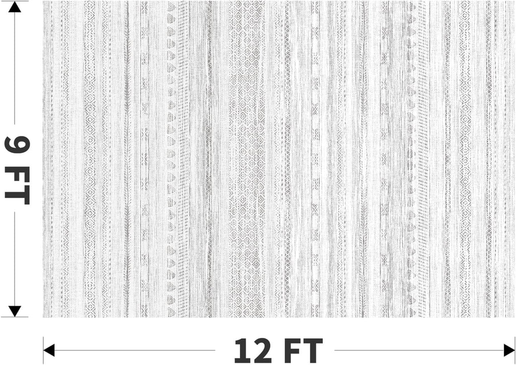 9x12 Area Rugs Machine Washable Rug Distressed Indoor Carpet Neutral Moroccan Boho Rug Ultra Soft Area Rug Dining