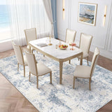 5x7 Area Rugs for Living Room: Washable Modern Abstract Area Rug Large Neutral Soft Rug Non Slip Low Pile Carpet for