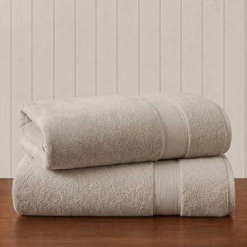 Park Cotton Bath Sheet 2 Piece Oversized, 800GSM, 34" x 68" Natural | Long Staple, Highly Absorbent Bath Towel