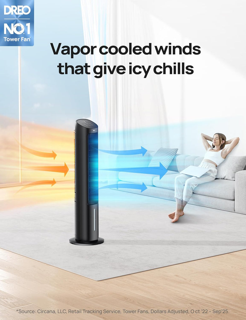 Portable Air Conditioners Fan, 40” Standing Fans that Blow Cold Air, Portable AC