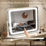 Vanity Mirror with Lights 22''x17'' Makeup Mirror with Lights,Vanity Mirror Touch Screen with 3-Color Lighting
