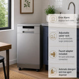 SD-9263SSC: 18″ Portable Dishwasher with - Stainless Steel