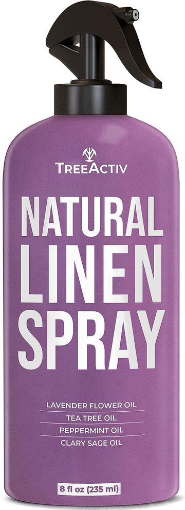 Natural Linen Spray, 8 fl oz, Lavender for Sleep, Beddings, Pillows, and Sheets With Tea Tree, Pillow Mist Freshener - Set of 8