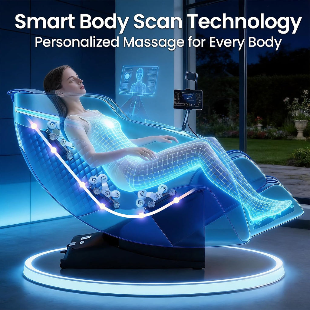 4D Massage Chair Full Body, Zero Gravity Recliner with AI Body Scan & SL Track, Air Compression, Heat Therapy, Foot