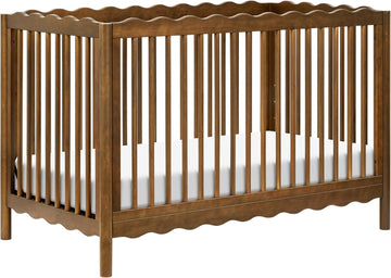 Swell Convertible Baby Crib, GREENGUARD Certified, Natural Walnut | Converts to Toddler Bed, Daybed & Full-Size Bed