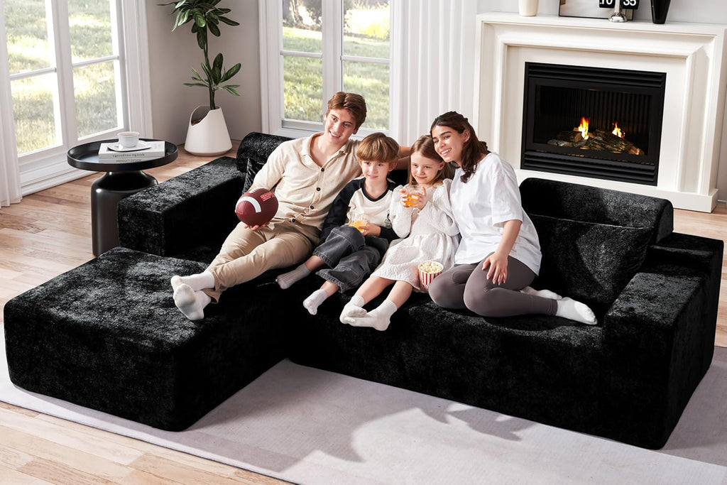 Modular Sectional Couches for Living Room,105" Cloud Couch with L-Shape Chaise,Comfy Sofa Living Room Couch
