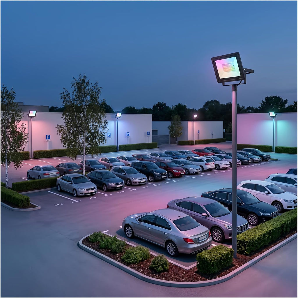 RGB Waterproof LED Flood Light, Remote Color Changing Garden Light(20W)