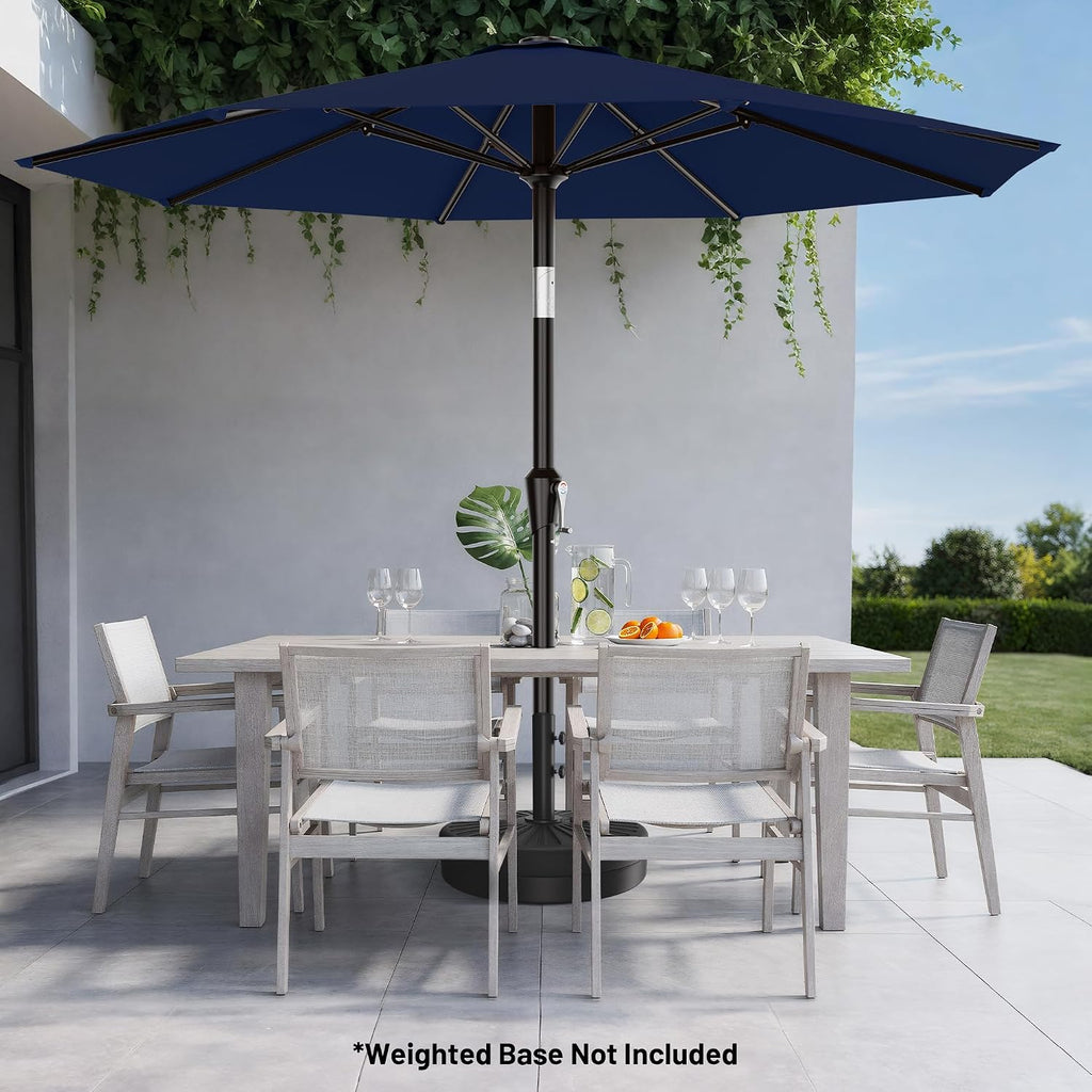 10 FT Outdoor Patio Umbrella, Patio Table Umbrella with Push Button Tilt and Crank