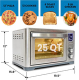 Digital 11-In-1 Air Fryer Toaster Oven Combo 26 Qt Convection Rotisserie Dehydrator Bake Broil 1800 Watts