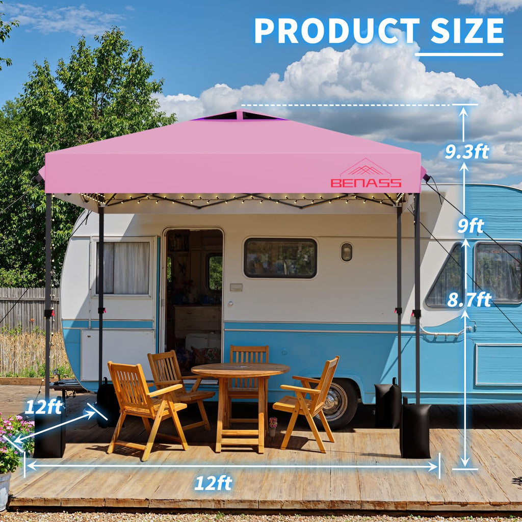 10x10 Pop Up Canopy Tent, Pink