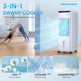 Swamp Cooler, 1800 CFM Windowless Portable Air Conditioner with 4.2 Gal Water Tank,120° Swing, 12H Timer, 3 Modes