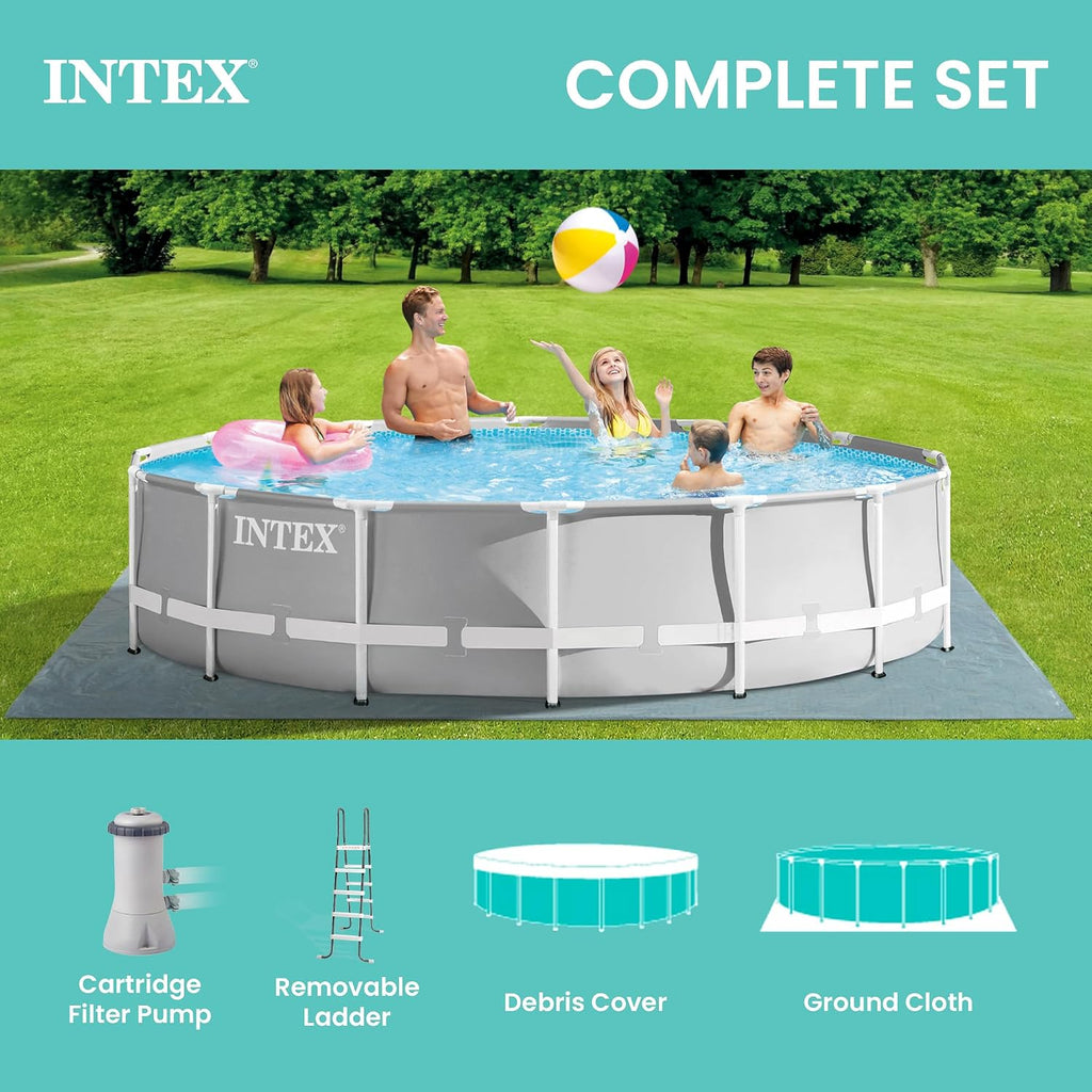 26723EH Prism Frame Premium Above Ground Swimming Pool Set: 15ft x 42in - Includes 1000 GPH Cartridge Filter Pump