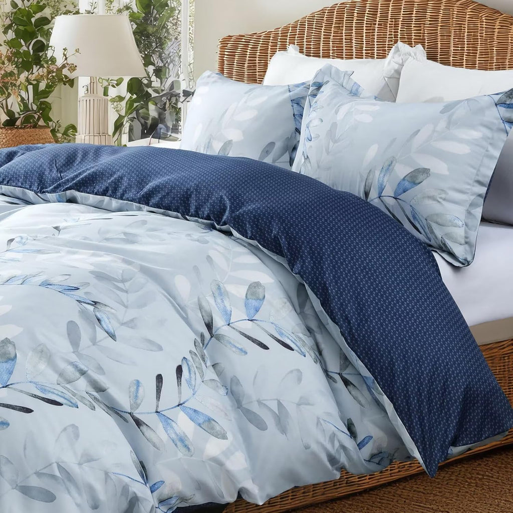 Duvet Cover Set Prewashed Cotton-Like Polyester Twin