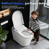 Elongated Smart Toilet With Bidet Built-in, Auto Open/Close Lid, Soft-Closed Heated Seat