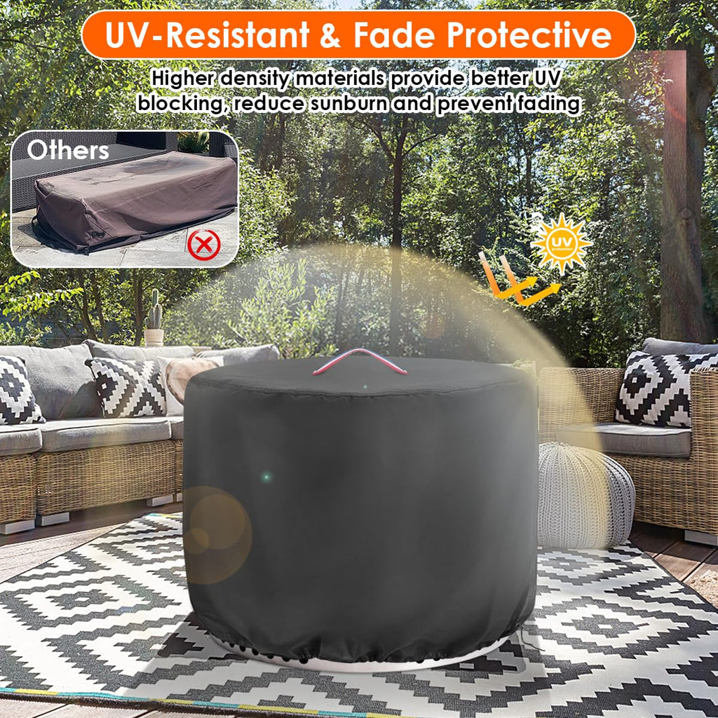 Fire Pit Cover Round Waterproof for 35in Globe Fire Ball