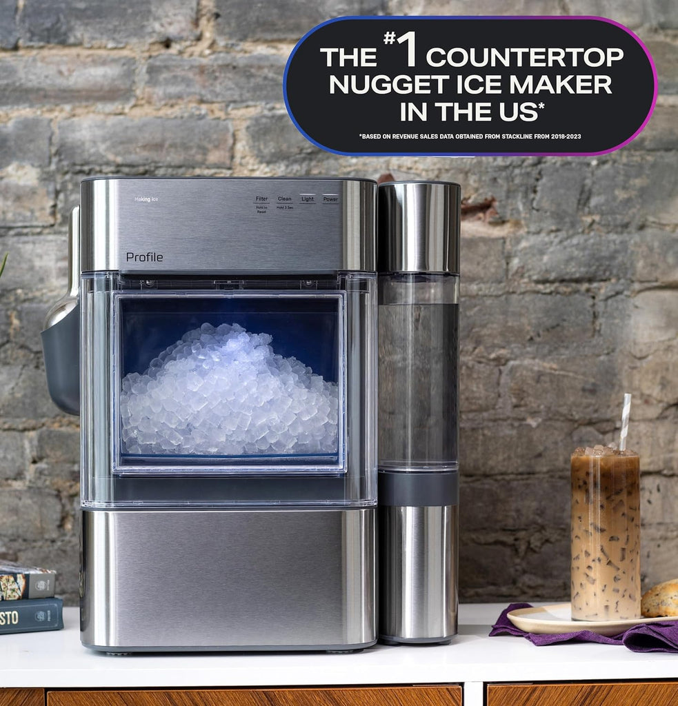 2.0 Ultra Nugget Ice Maker with .75 Gallon Side Tank and Scale Inhibiting Filter, Scoop Included, 38 lbs in 24 Hours