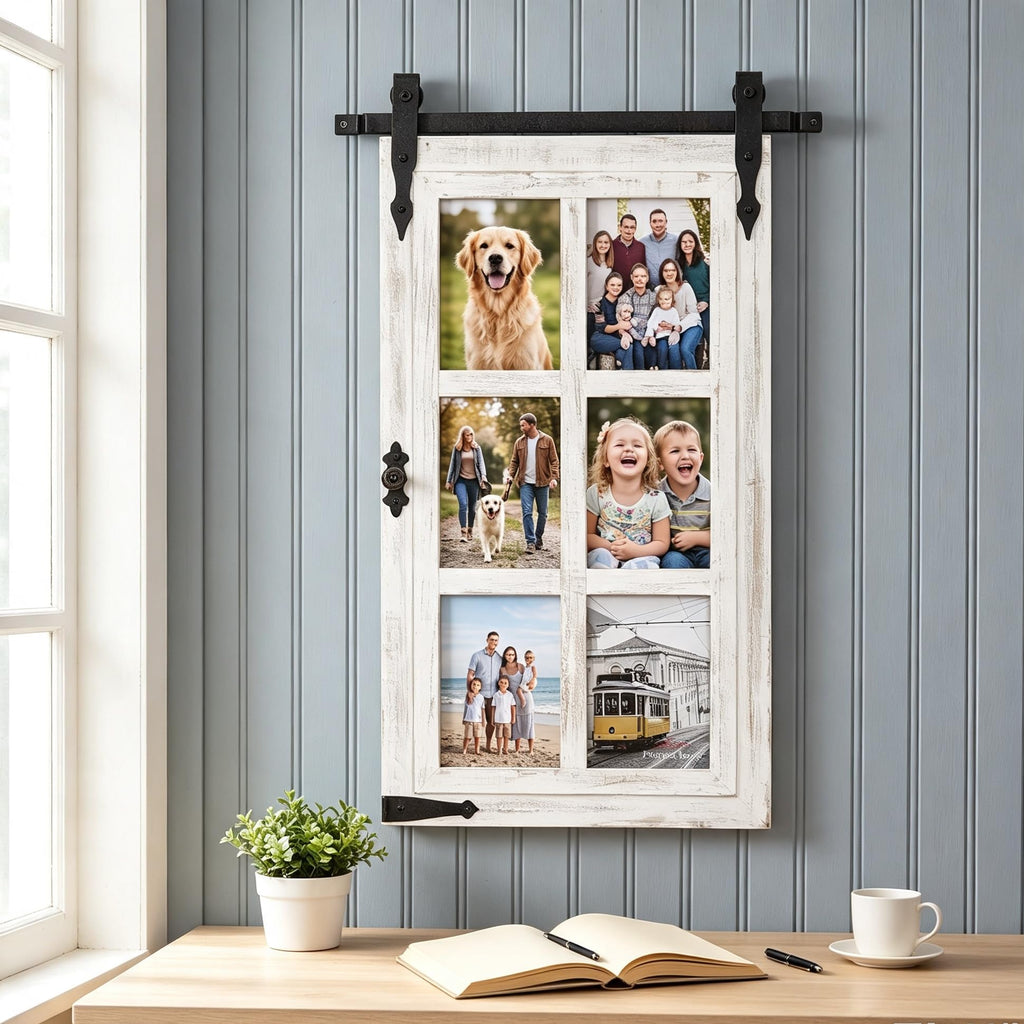 Farmhouse 6-Opening 5x7 Wall Picture Frame