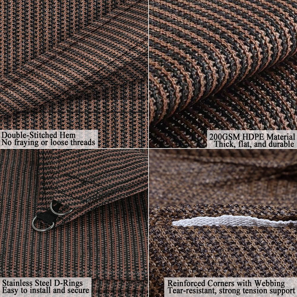 Sun Shade Cloth 10x30 FT, UV Block Outdoor Patio Shade Cover, Permeable and Tear Fade Resistant Rectangle Sunshade