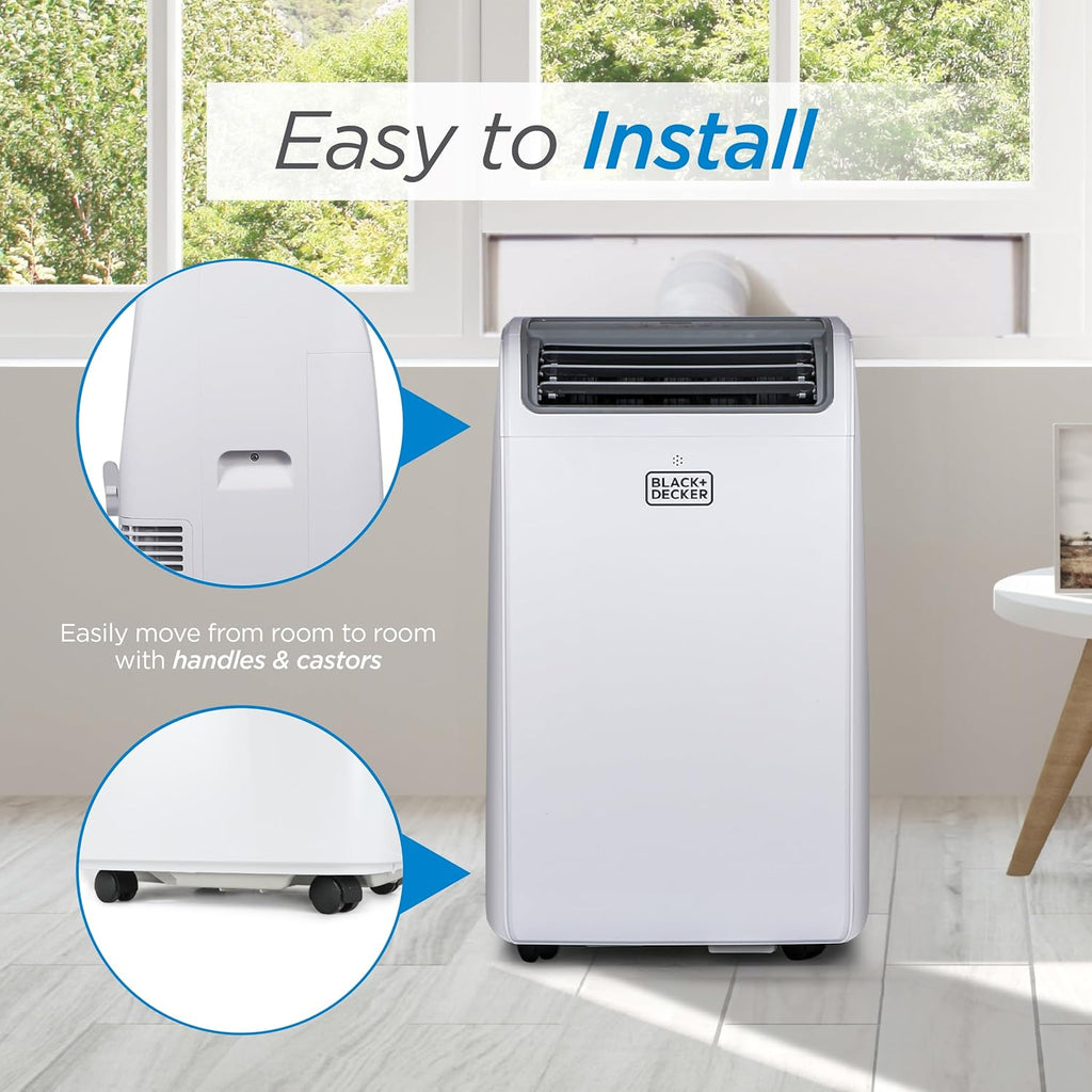 Portable Air Conditioner,14,000 BTU Cooling, 12,000 BTU Heating for Rooms up to 700 Sq. Ft.