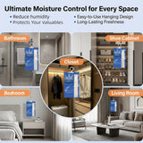 Dehumidifier Bags Hanging Moisture Absorbers - 4 Packs Dehumidifiers for Home Closet Bathroom Basement