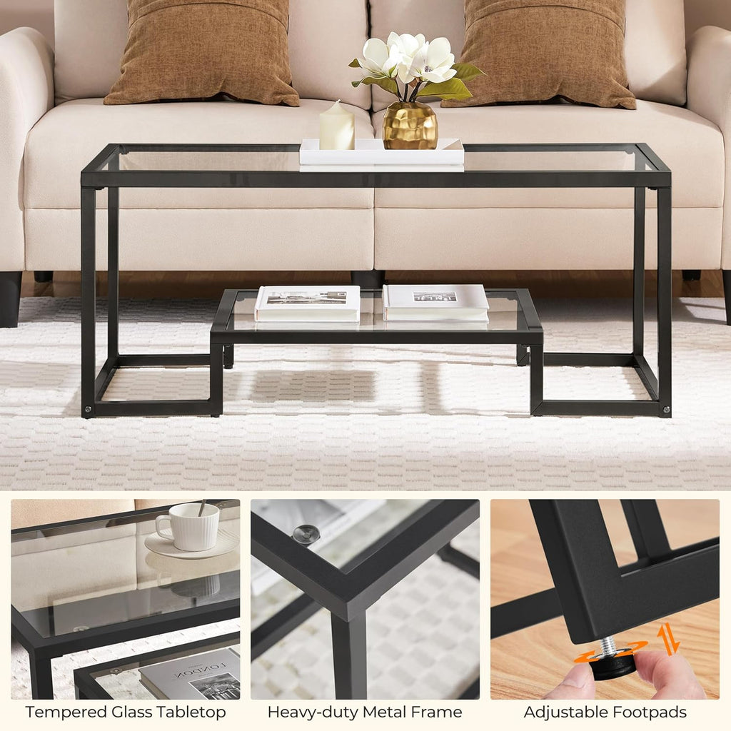 Coffee Table, Tempered Glass Coffee Table