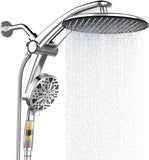 Shower Head with filtered Handheld High Pressure daul Shower Heads with Handheld Spray Combo and 10 Sprays Handheld