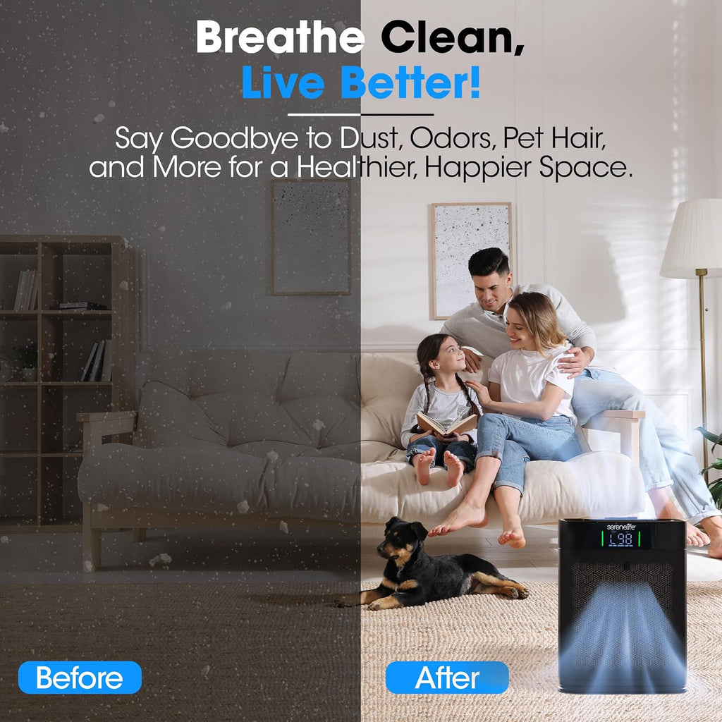 Air Purifier for Home - Smart Room Air Purifier with Sleep and Automatic Modes, WiFi and App Control