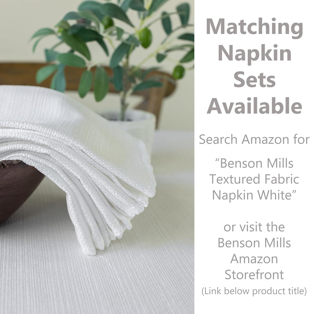 Cameron Textured Fabric Table Cloth, for Everyday Home Dining, Parties, Weddings & Holiday Tableclot