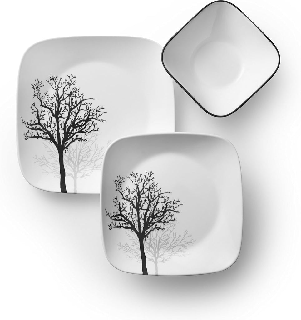 Vitrelle 18-Piece Service for 6 Dinnerware Set Triple Layer Glass and Chip Resistant