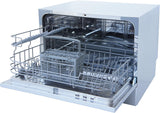 SD-2225DS Countertop Dishwasher with Delay Start & LED, Silver, Silver