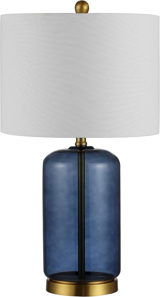 Novah Modern Blue Glass 26-Inch Table Lamp, LED Bulb Included