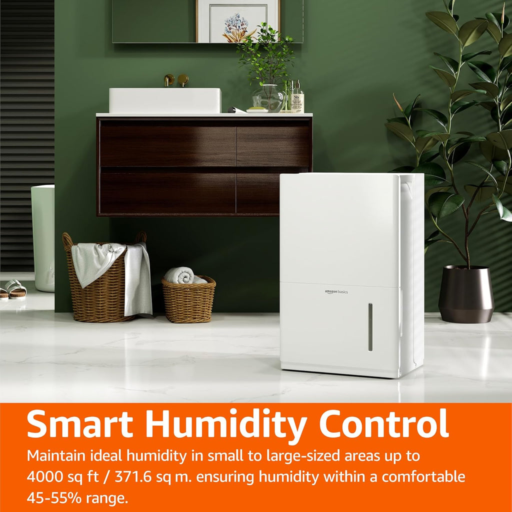50-Pint Large Dehumidifier with Pump, Energy Star Certified, Humidity Control, Auto-Defrost, Timer