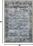 Vintage Floral 3x5 Entryway Rug, Area Rugs