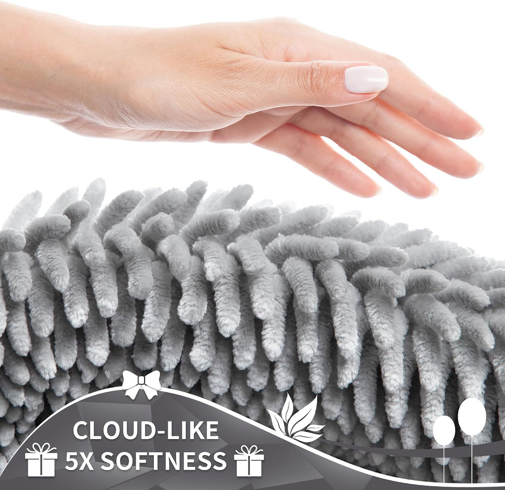 Bathroom Rug Set 2 Piece, Luxury Shaggy Bath Mat Set with Non Slip Backing, Ultra Soft & Absorbent Mats Floor