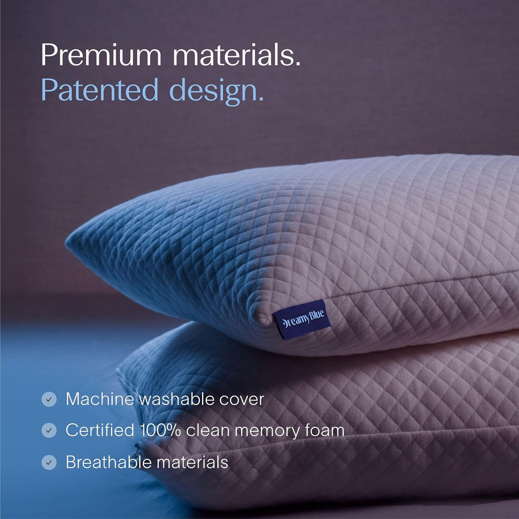 Signature Adjustable Shredded Memory Foam Pillow King | CertiPUR-US Certified | Bamboo Rayon Cover | Side Back