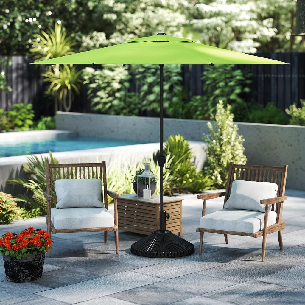 9FT Lyon Outdoor Patio Umbrella Outdoor Table Umbrella with Crank Market Umbrella 8 Sturdy Ribs UV Protection - Lime