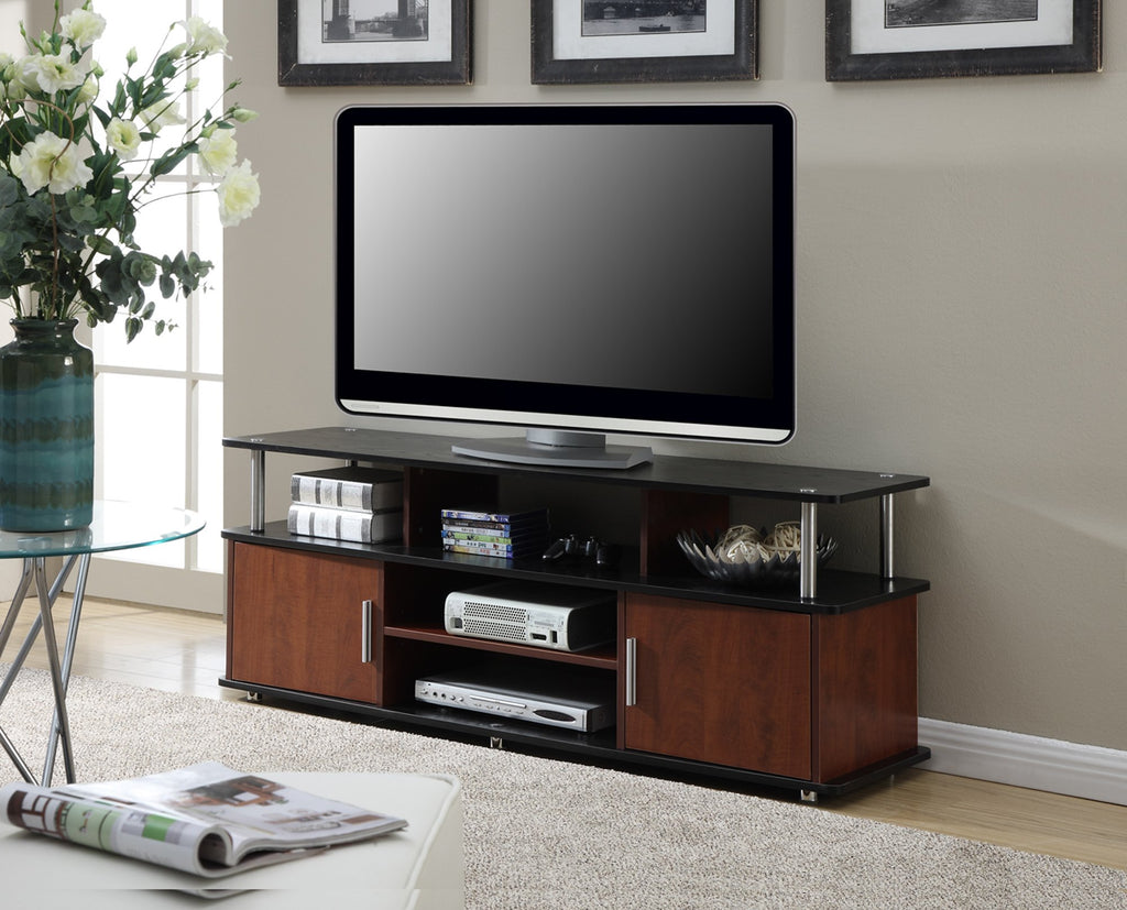 Concepts Designs2Go 60" Monterey TV Stand, Cherry / Black