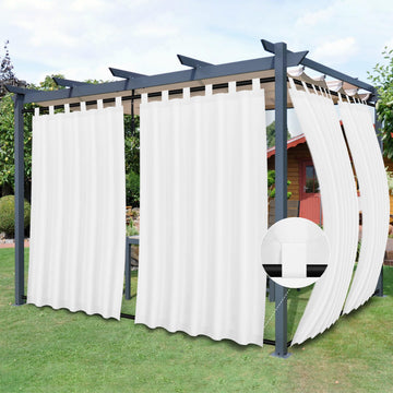 Outdoor Patio Curtains 2 Panels, 54x84 inch, White