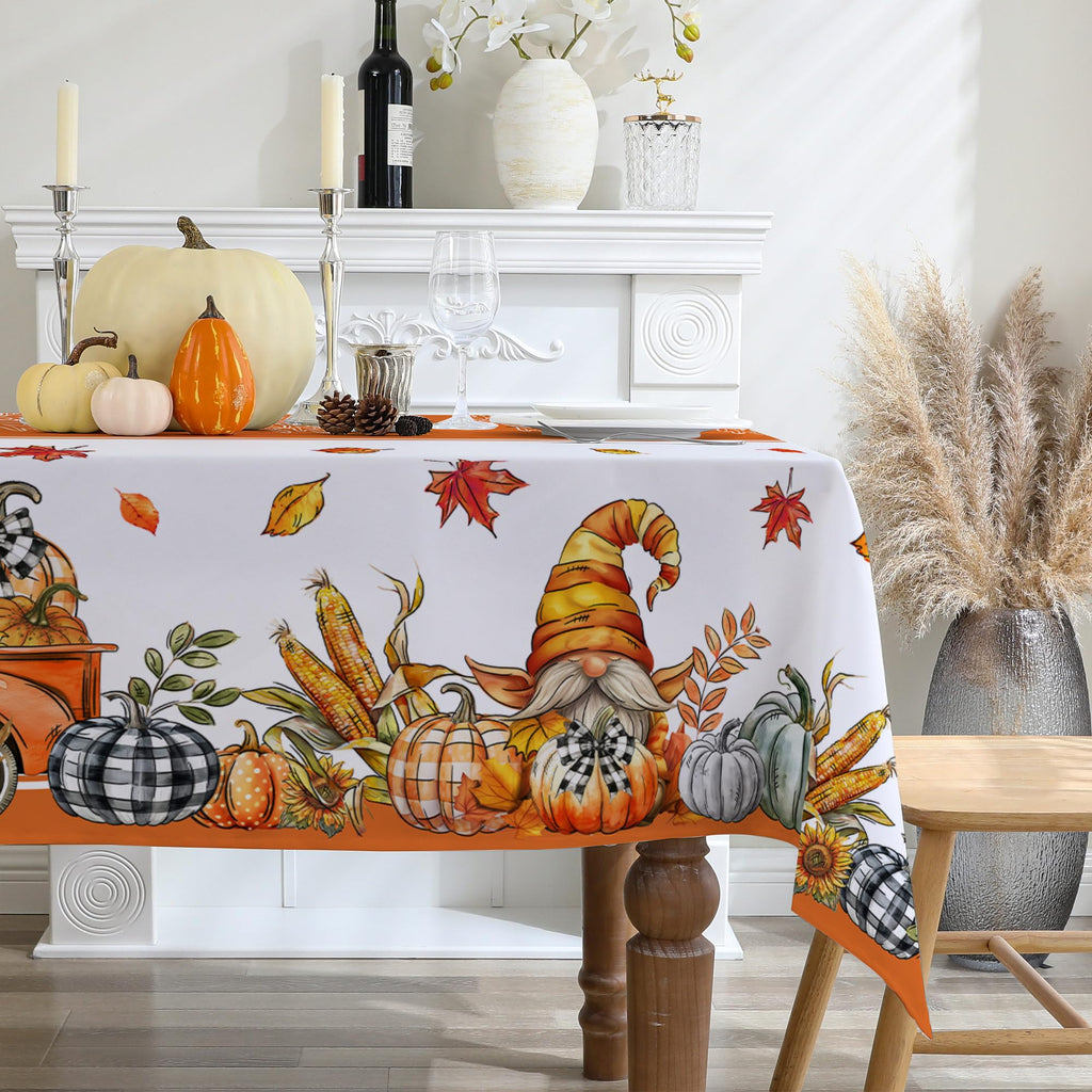 Fall Tablecloth 60x84 Inch Rectangle - Fall Decor Fade Resistant