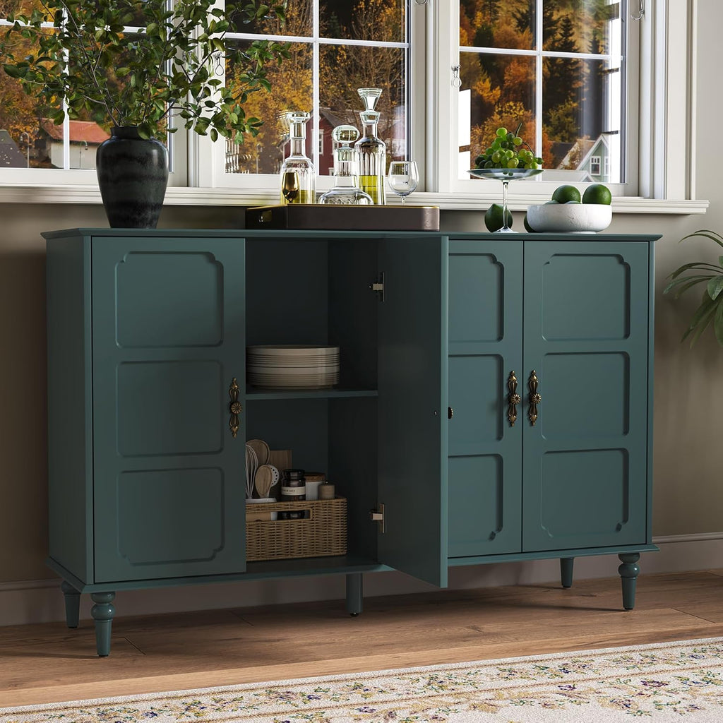 55 inch Mid Century Sideboard Buffet Cabinet with Storage