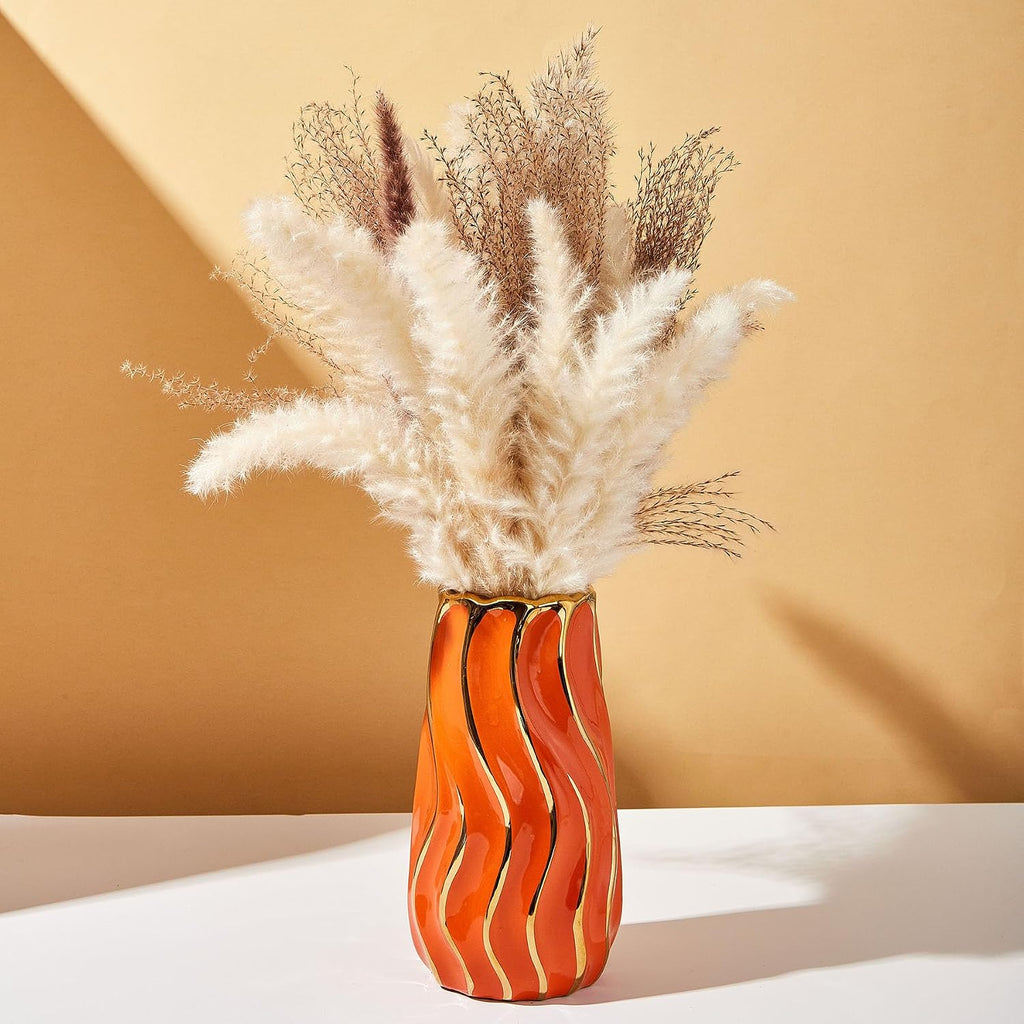 Ceramic Vase, Orange Vase
