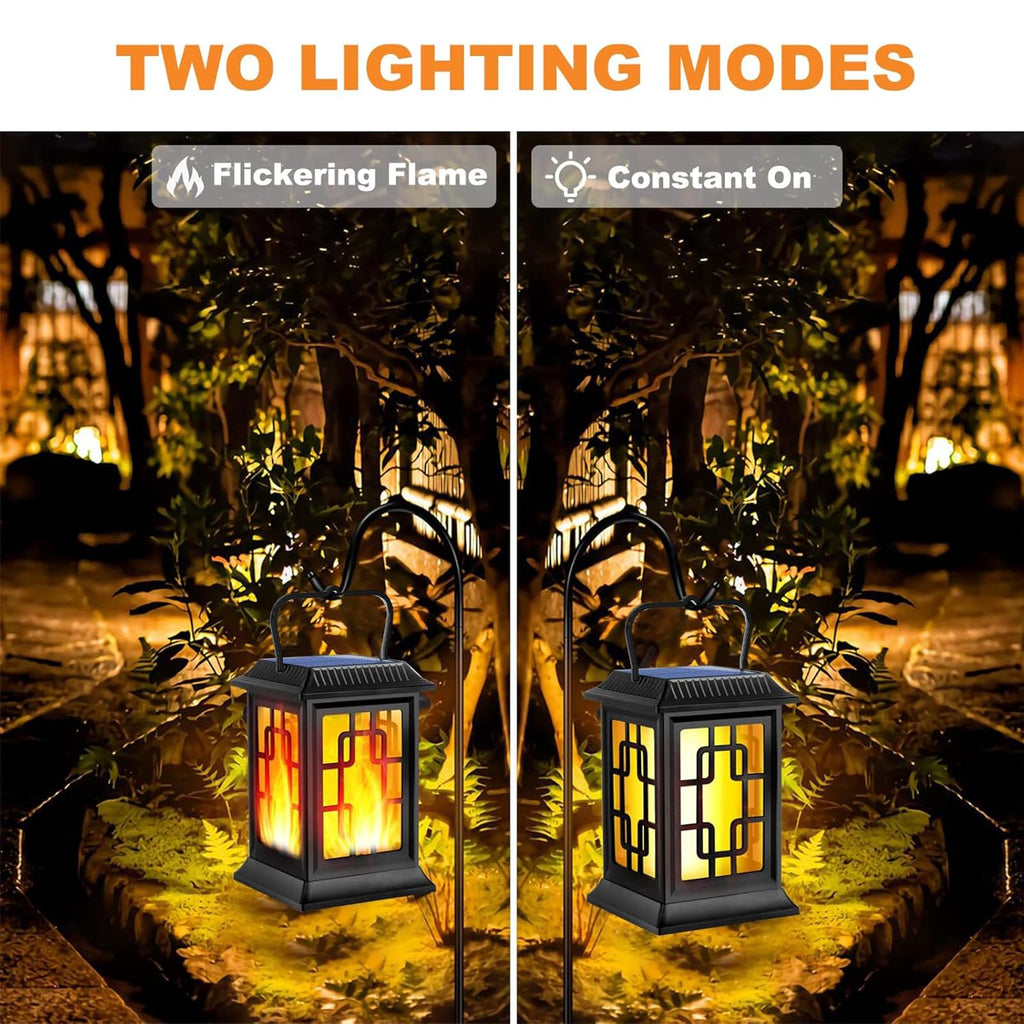 Solar Lantern Outdoor Flickering Flame Hanging Solar Lights