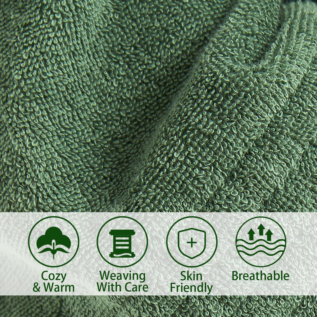 All-Cotton Bathrobe Thick Plush Cloth Housecoat Terry Toweling, Sweat Steaming Clothes Comfortable & Warm