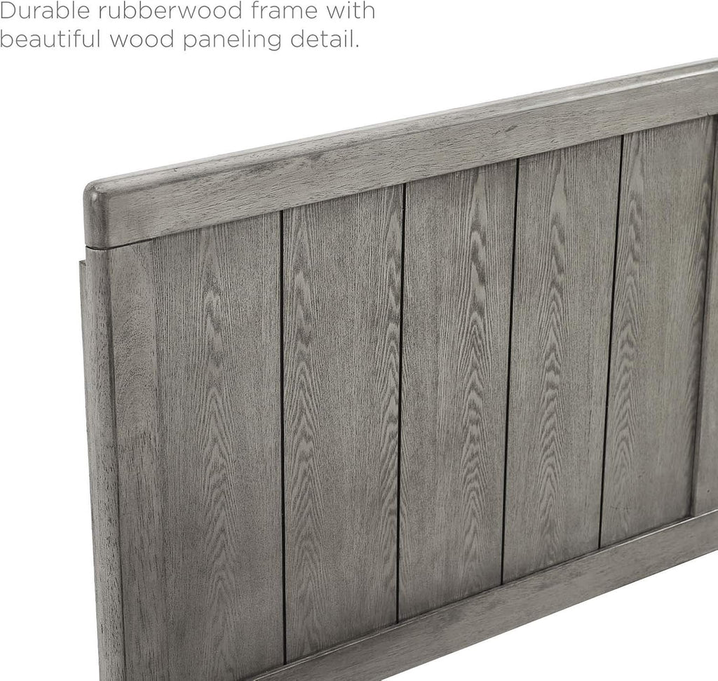 King Wood Headboard, Gray